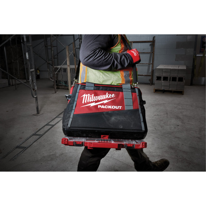 Packout™ Tool Bag, Ballistic Nylon, 8 Pockets, Black/Red