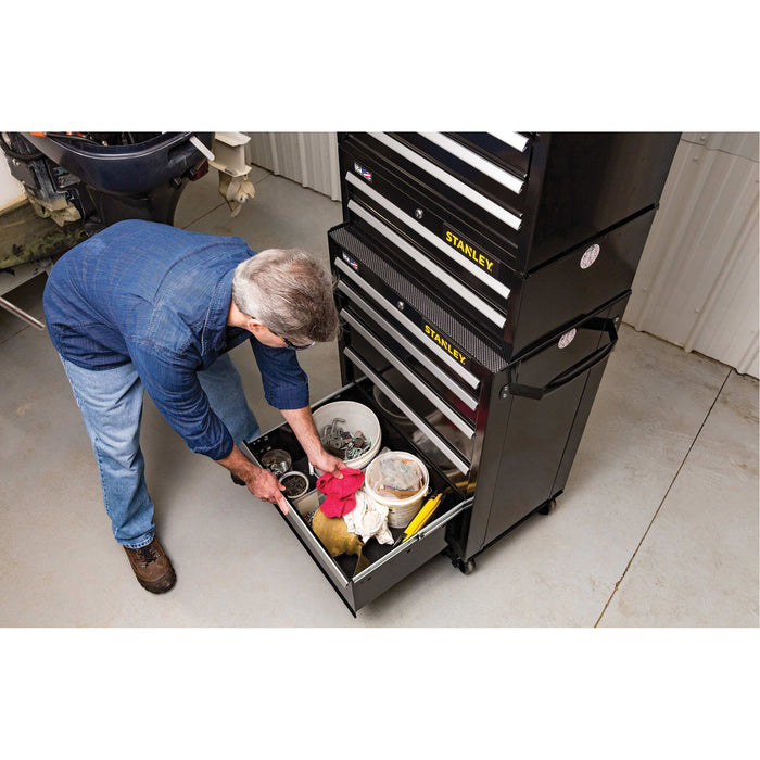 300 Series Middle Tool Chest, 26" W, 2 Drawers, Black