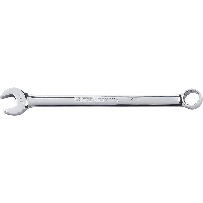 Long Pattern Combination Wrench, 12 Point, 3/4", Chrome/Polished Finish