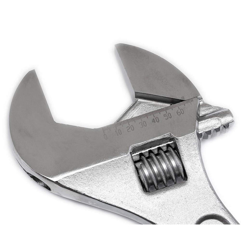Adjustable Tapered Handle Wrench - Carded, 24" L, 2-7/16"/62 mm Max Width, Chrome/Polished