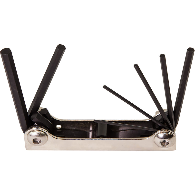 Folding Hex Key Set, 7 Pcs., Metric