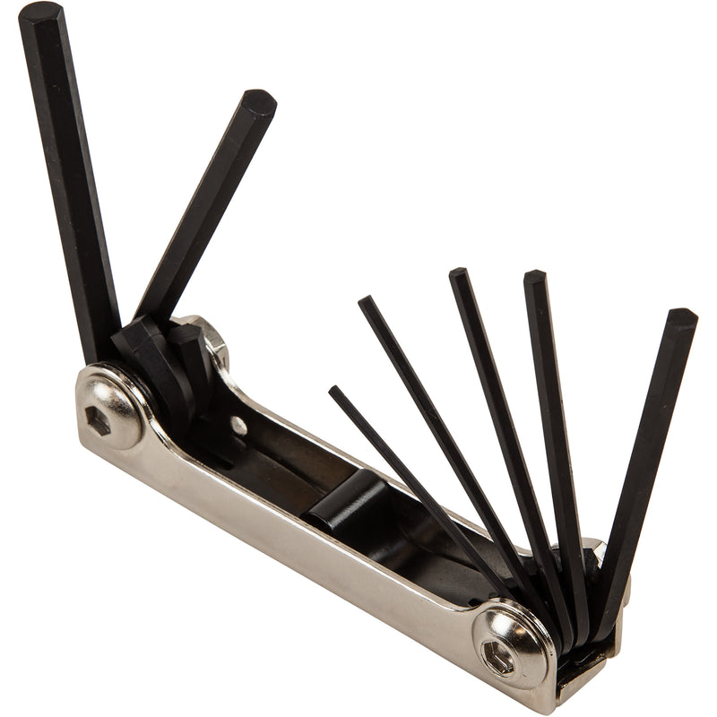 Folding Hex Key Set, 7 Pcs., Metric