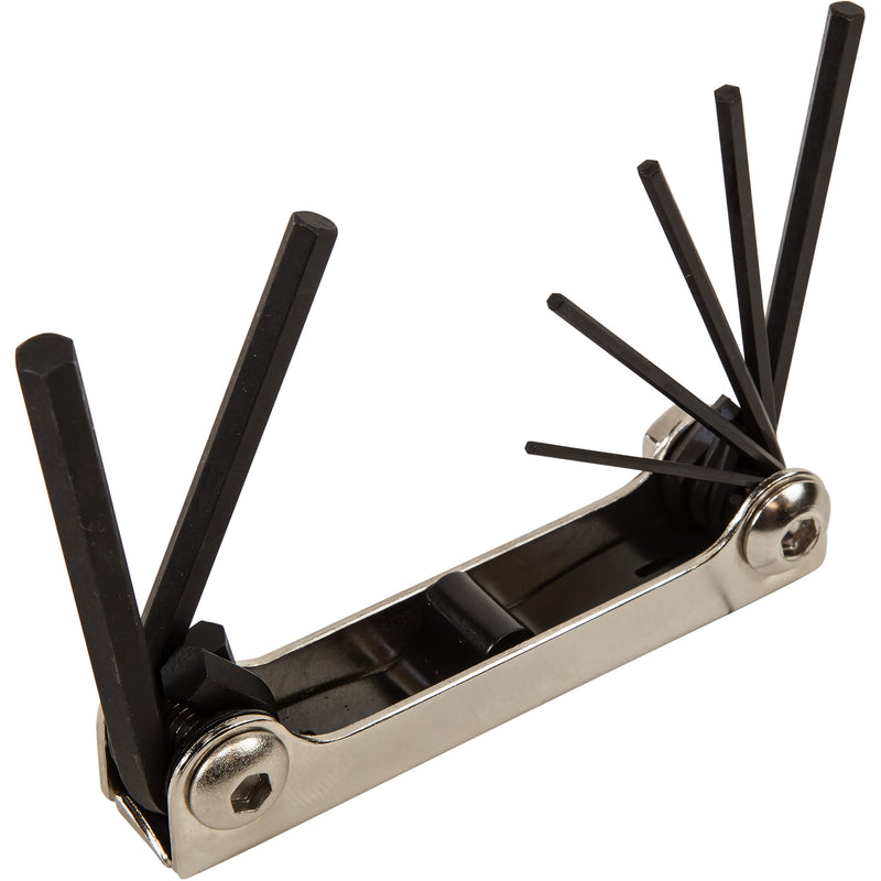 Folding Hex Key Set, 7 Pcs., Metric