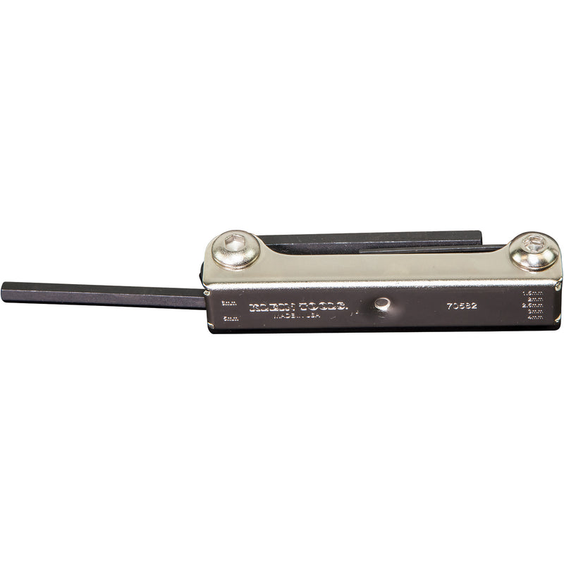 Folding Hex Key Set, 7 Pcs., Metric