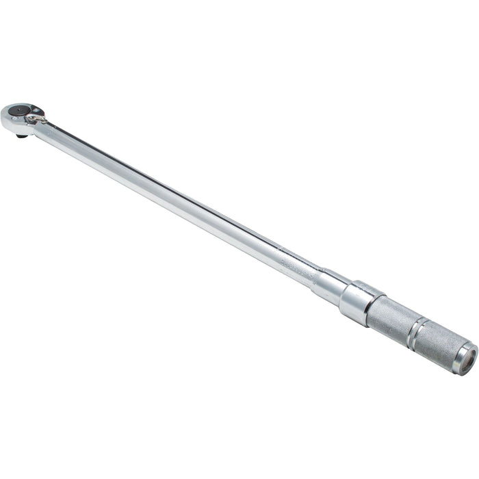 Ratcheting Head Micrometer Torque Wrench, Click, 1/2" Square Drive, 50 - 250 lbf. Ft