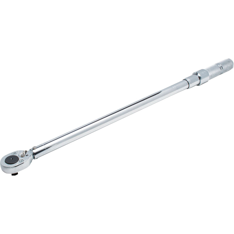 Ratcheting Head Micrometer Torque Wrench, Click, 1/2" Square Drive, 50 - 250 lbf. Ft