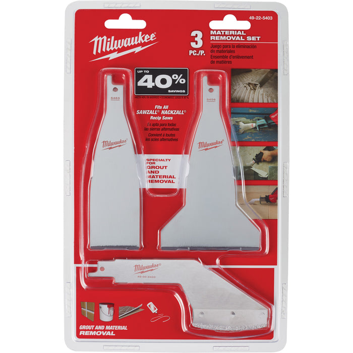 Sawzall® 3-Piece Material Removal Blade Set
