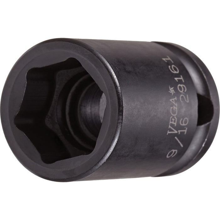 Socket, Impact, 15 mm, 3/8" Drive, 6 Points