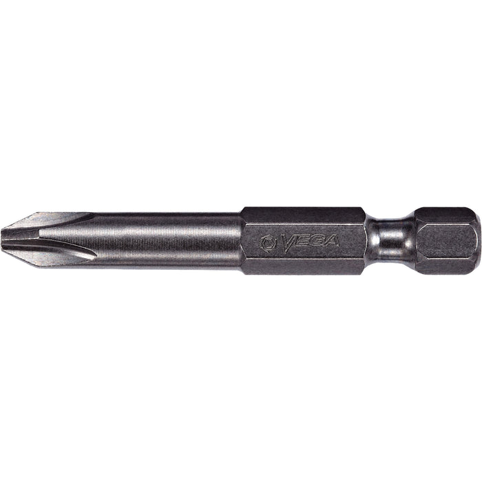 Power Bit, Phillips, #2 Tip, 1/4" Drive Size, 8" Length