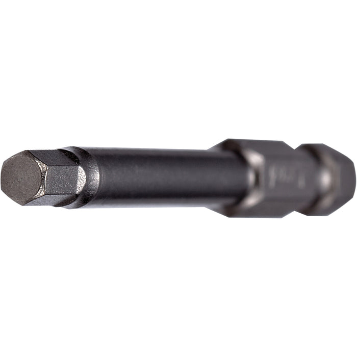 Power Bit, Hex, 5/16" Tip, 1/4" Drive Size, 2" Length