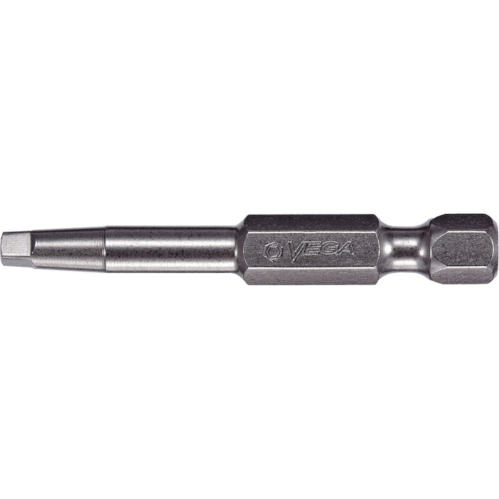 Power Bit, Square, #0 Tip, 1/4" Drive Size, 2" Length