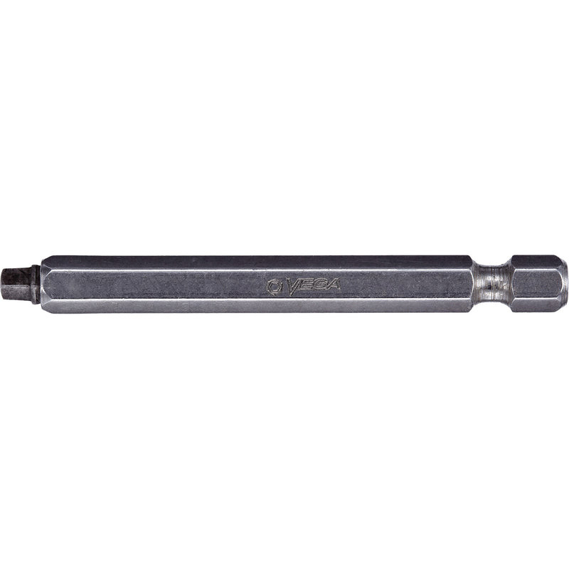 Two-Piece Construction Power Bit, Square, #2 Tip, 1/4" Drive Size, 2-3/4" Length
