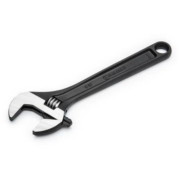 Adjustable Wrench, 8" L, 1-1/8" Max Width, Black Oxide