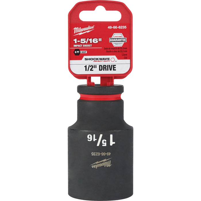 Shockwave™ Impact Duty™ Socket, Power, 1-5/16", 1/2" Drive, 6 Points, Deep