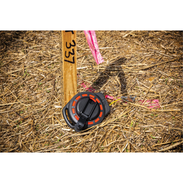 Steel Construction Long Tape Measure, 3/8" x 100', 1/8"/1 mm Graduations