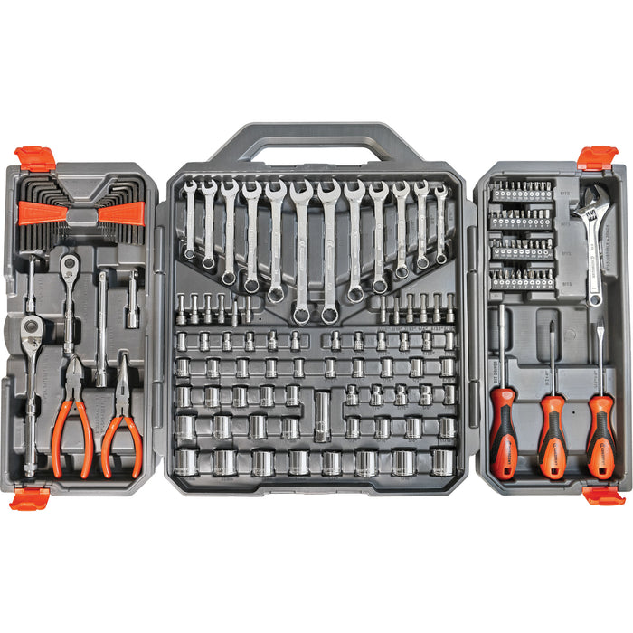 Coffret d'outils professionnels SAE/métriques à 6 pans, entraînement 1/4" et 3/8"