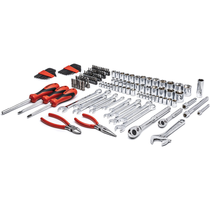 Coffret d'outils professionnels SAE/métriques à 6 pans, entraînement 1/4" et 3/8"