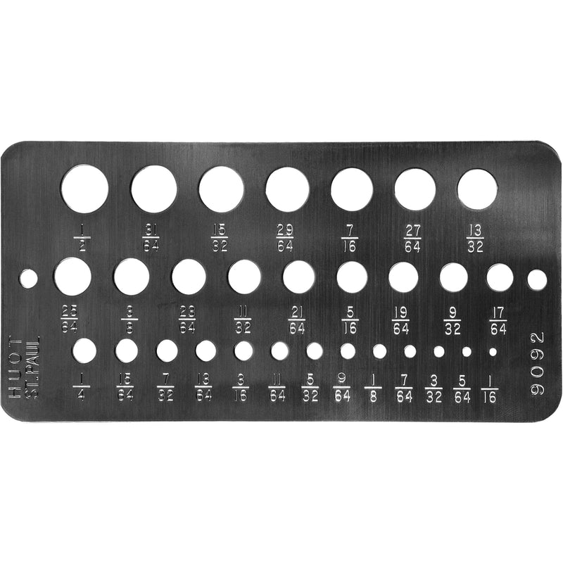 DRILLCO Fractional Sizes Drill Gauge