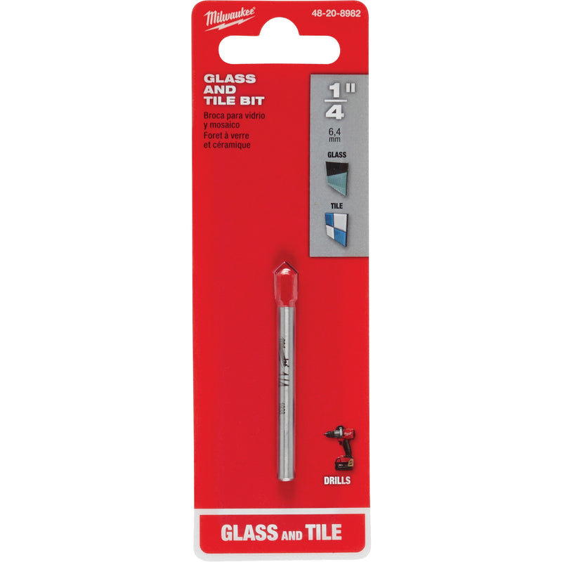 Glass & Tile Bit, 1/4", Carbide