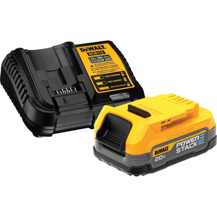 Max* Powerstack™ Compact Battery Kit & Charger, Lithium-Ion, 20 V, 1.7 A
