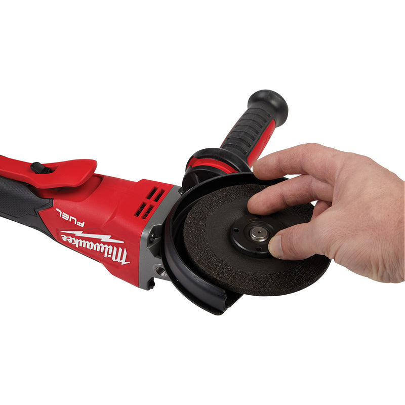 M18 Fuel™ Flathead Braking Grinder with Lock-On Slide Switch, 18 V, 5" Chuck, Lithium-Ion