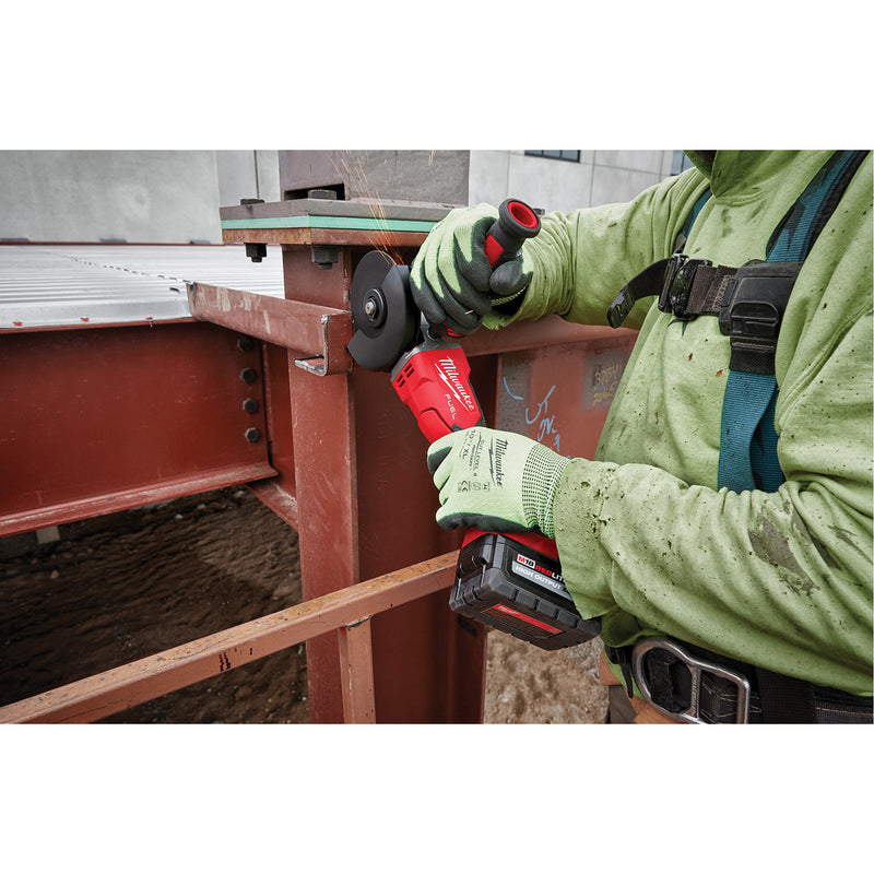 M18 Fuel™ Flathead Braking Grinder with Lock-On Slide Switch, 18 V, 5" Chuck, Lithium-Ion