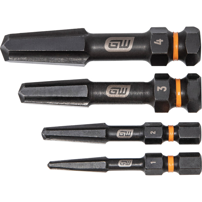 Bolt Biter™ Screw Extractor Set, High Speed Steel, 4 Pieces
