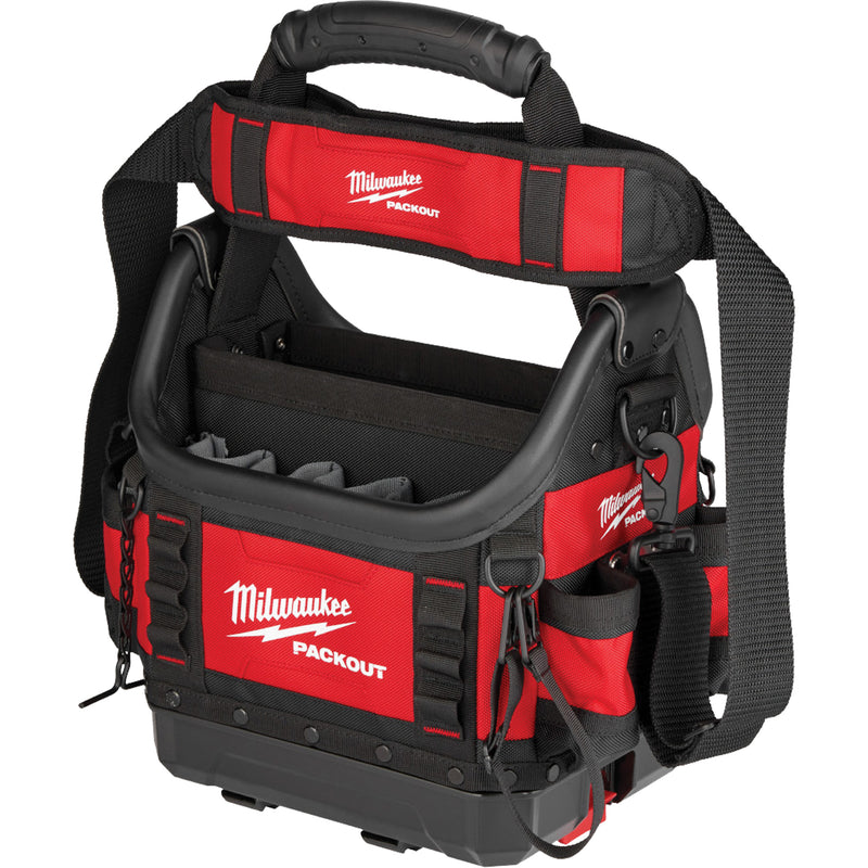 PackOut™ 10" Structured Tote, Ballistic Polyester, 35 Pockets, Red