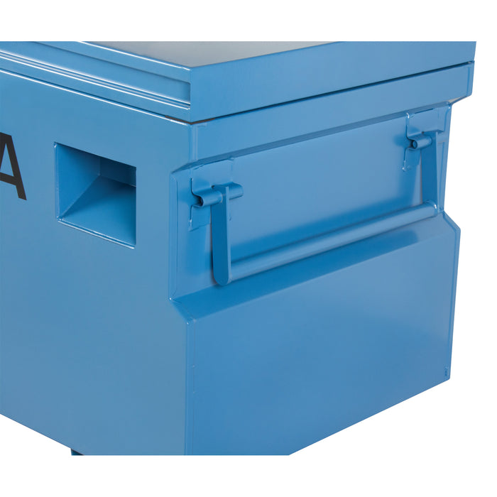 Jobsite Tool Box, 48" x 24" x 27-3/5", Steel, Blue