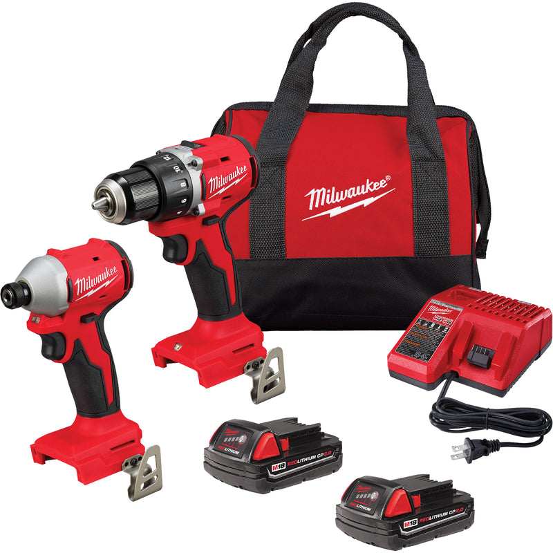 M18™ Compact Brushless ½” Drill Driver & ¼” Hex Impact Driver Combo Kit, Lithium-Ion, 18 V