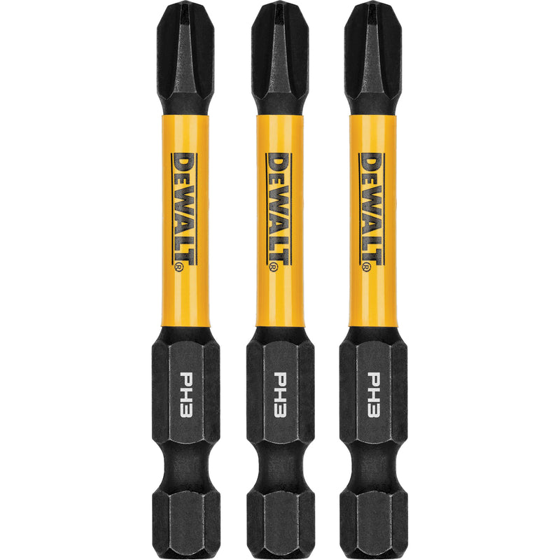 3-Piece FLEXTORQ® Impact Screwdriving Bits, Phillips, #3, 1/4" Drive