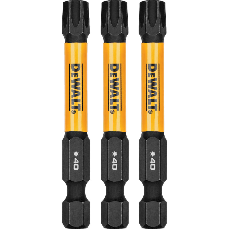 3-Piece FLEXTORQ® Impact Screwdriving Bits, Torx, T-40, 1/4" Drive