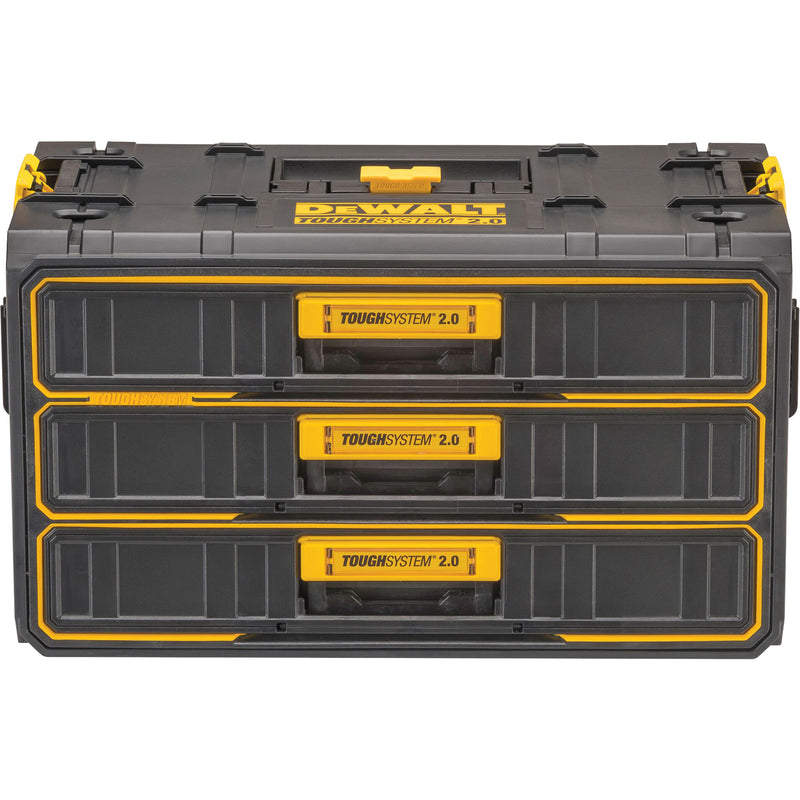 ToughSystem® 2.0 Three-Drawer Unit, 21-4/5" x 12-3/10" x 12-3/5", Black/Yellow