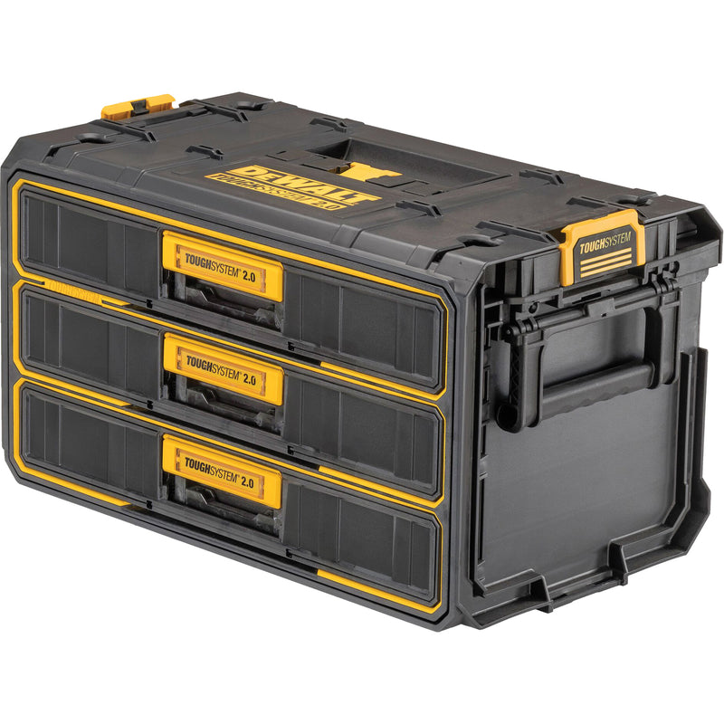 ToughSystem® 2.0 Three-Drawer Unit, 21-4/5" x 12-3/10" x 12-3/5", Black/Yellow
