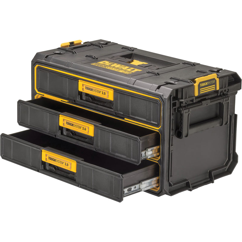 ToughSystem® 2.0 Three-Drawer Unit, 21-4/5" x 12-3/10" x 12-3/5", Black/Yellow