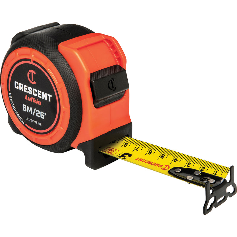 Control Series™ Yellow Clad Tape Measure, 1-3/16" x 26'/8 m, Imperial & Metric Graduations
