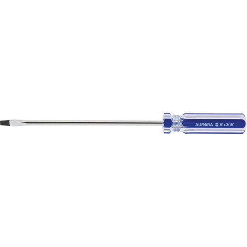 Blue Transparent Striped Slotted Screwdriver