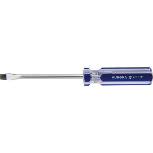 Blue Transparent Striped Slotted Screwdriver