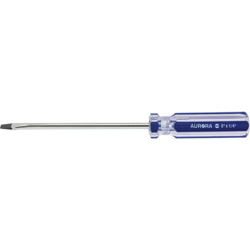 Blue Transparent Striped Slotted Screwdriver