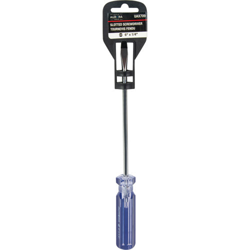 Blue Transparent Striped Slotted Screwdriver