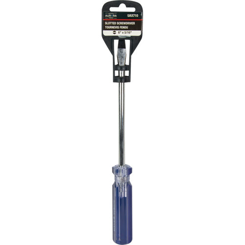Blue Transparent Striped Slotted Screwdriver