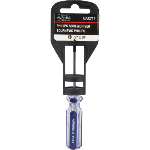 Blue Transparent Striped Philips Screwdriver