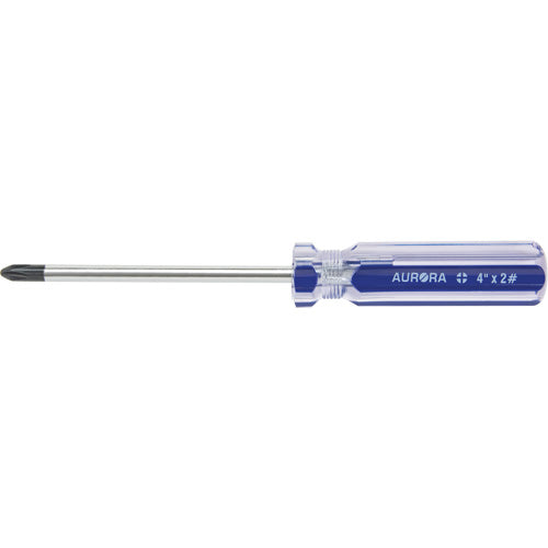 Blue Transparent Striped Philips Screwdriver