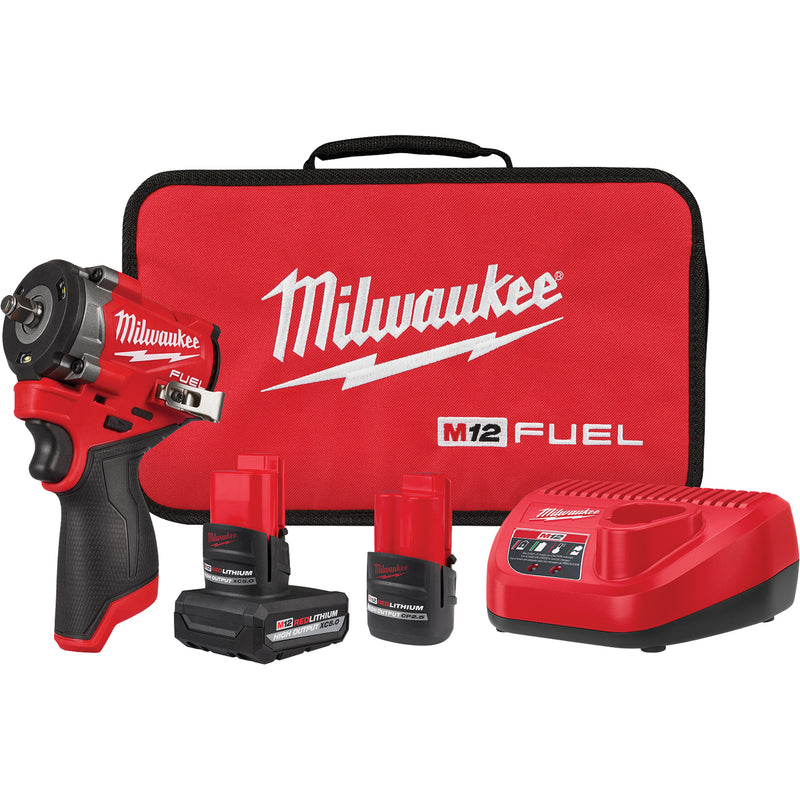 Fuel™ Stubby Impact Wrench Kit, 12 V, 3/8" Socket