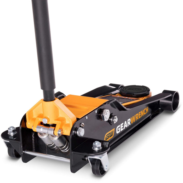 Low Profile Floor Jack, 3.5 Ton(s) Capacity, 3-3/4" Lowered, 21-3/4" Raised, Manual Hydraulic