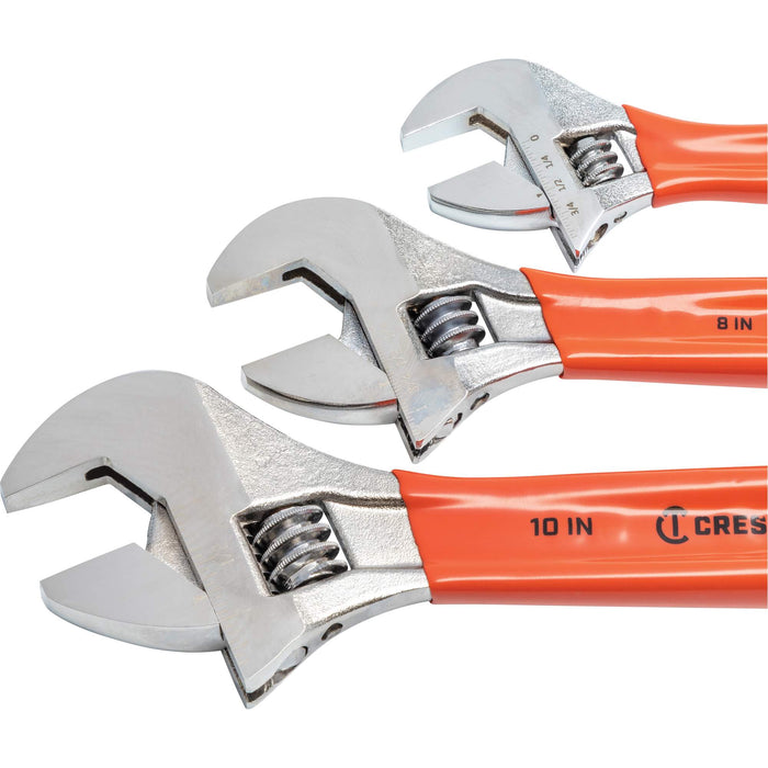 Cushion Grip Wrench Set, Adjustable, 3 Pieces