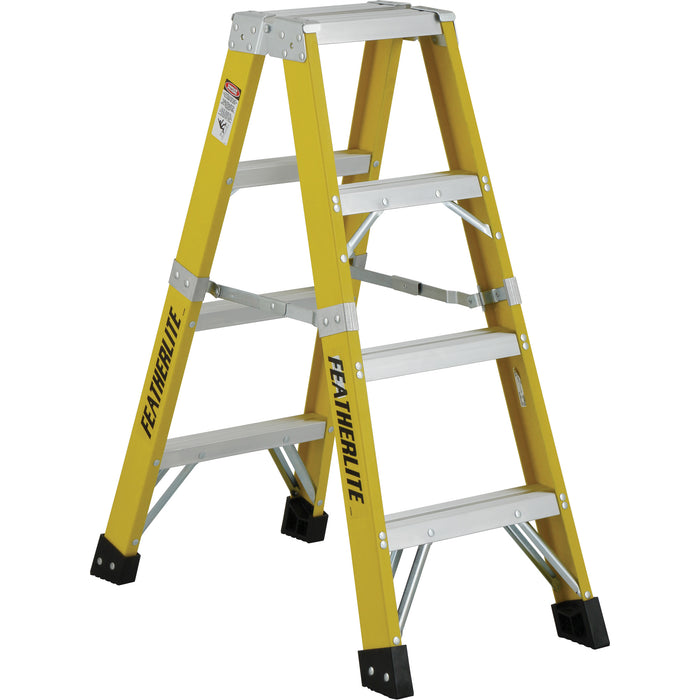 6600 Series Industrial Heavy-Duty 2-Way Stepladders, Fibreglass, 300 lbs. Capacity, 4'