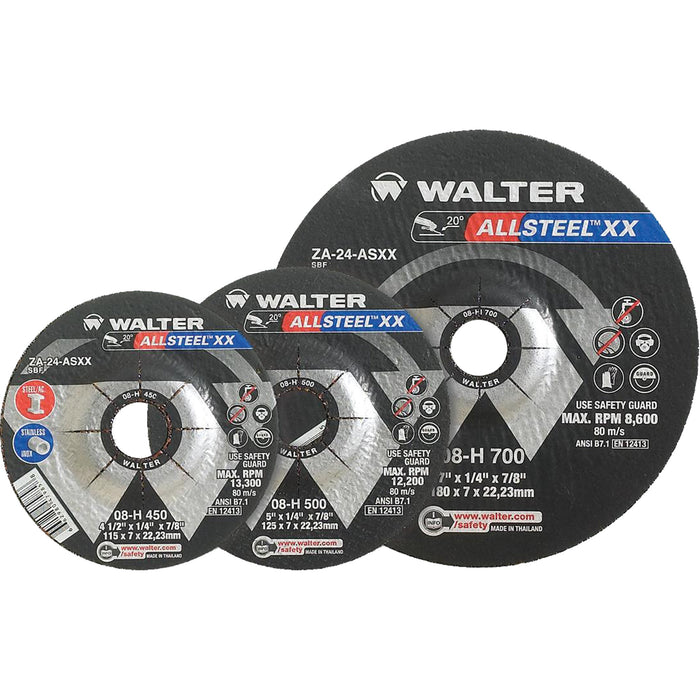Allsteel™ XX Depressed Centre Grinding Wheels, 9" x 1/4", 7/8" Arbor, Type 27