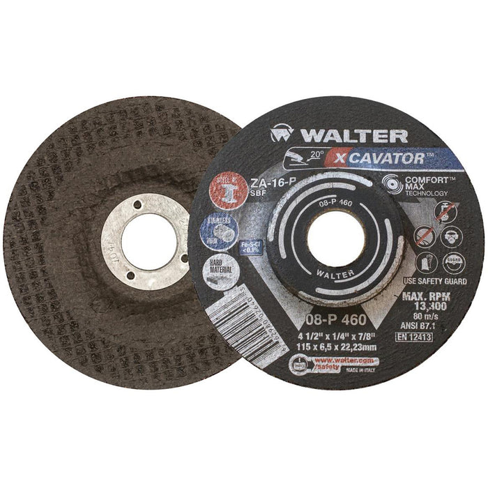 XCAVATOR™ Grinding Wheel, 4-1/2" x 1/4", 7/8" Arbor, Zirconium, Type 27