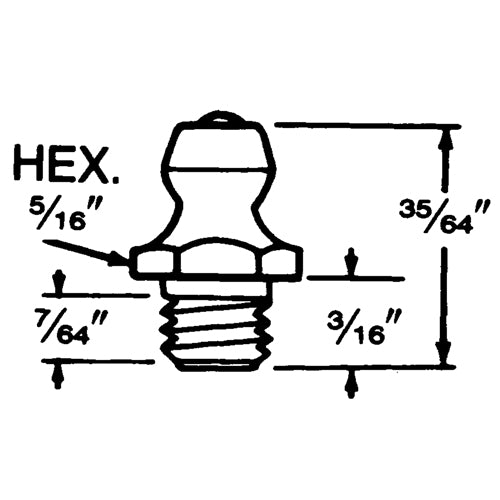 Lubrication Bulk Fittings 1/4" - 28 Taper Threads
